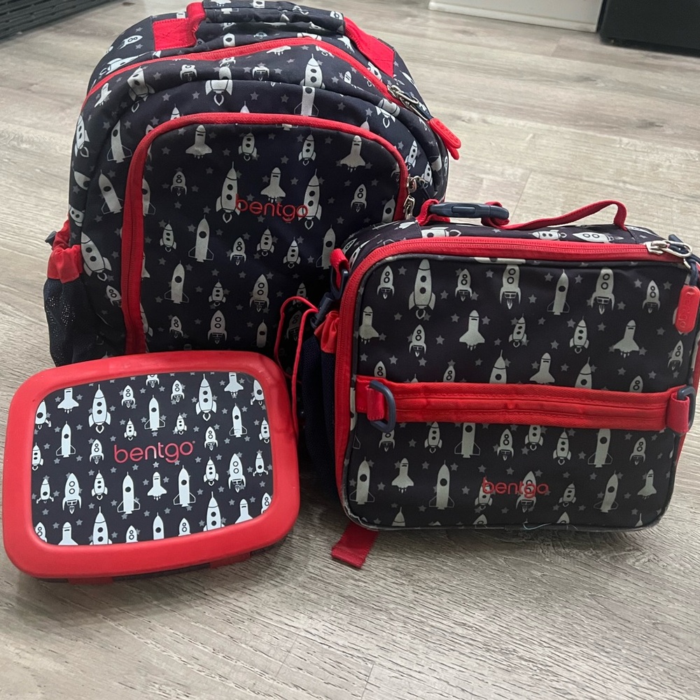 Bentgo backpack and lunch pail and box